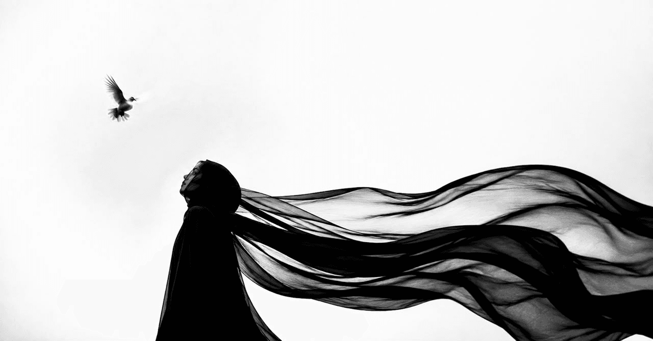 قماش عباءة أسود منسدل